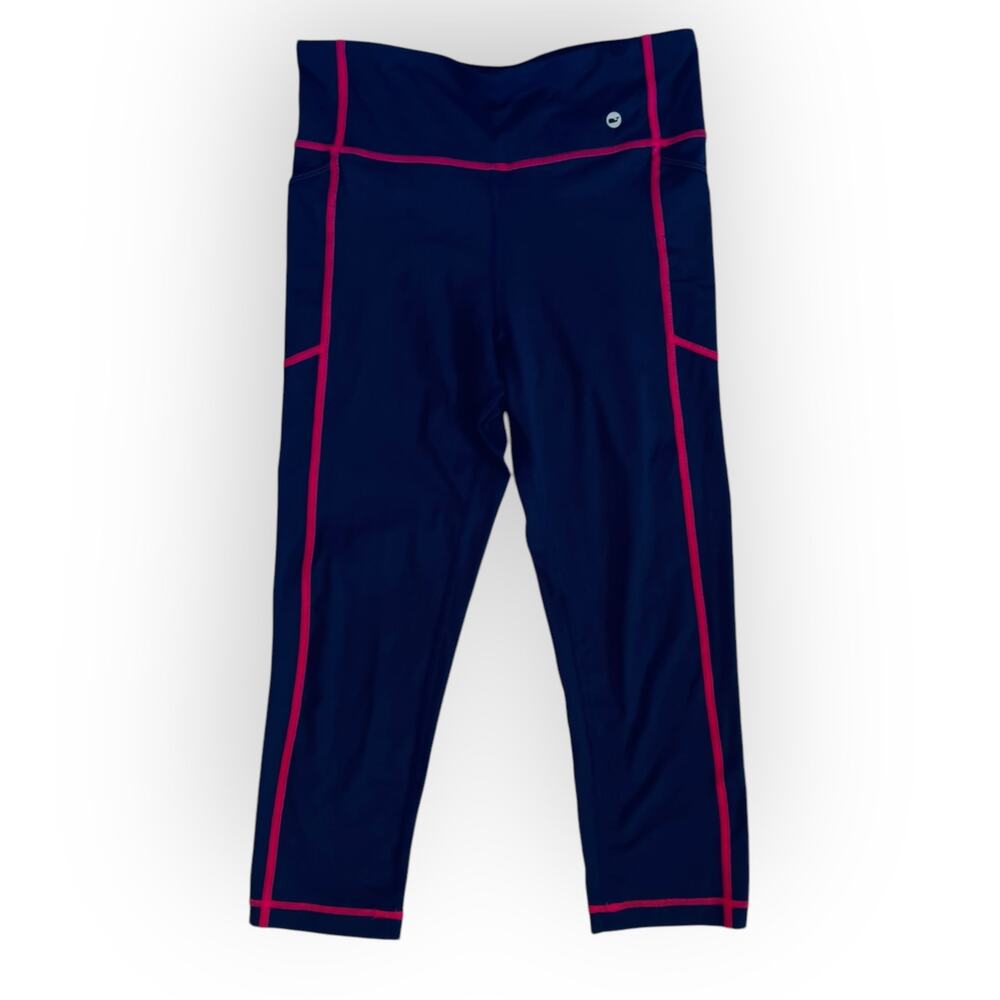 Vineyard Vines Performance Women's Navy & Blue Pink Capri Leggings Size Small